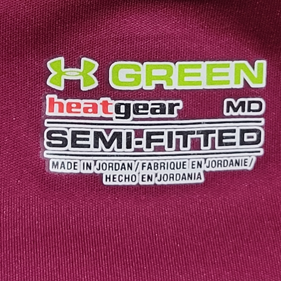 Under Armour Green Heat Gear- Semi Fitted- Womens Size Medium - Color Maroon - Picture 3 of 9